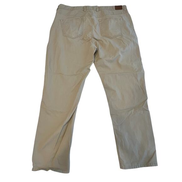 Peter Millar Men's Khaki Performance Five Pocket Straight Leg Pants Sz 38 Cream - Picture 3 of 13